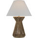 Chapman & Myers Antigua 29.5 inch 15 watt Natural Abaca and Antique-Burnished Brass Table Lamp Portable Light