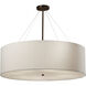 Textile LED 36 inch Dark Bronze Pendant Ceiling Light