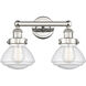 Olean 2 Light 15.5 inch Polished Nickel Bath Vanity Light Wall Light in Seedy