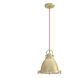 Bridgemoor 1 Light 11.25 inch Modern Brass Pendant Ceiling Light