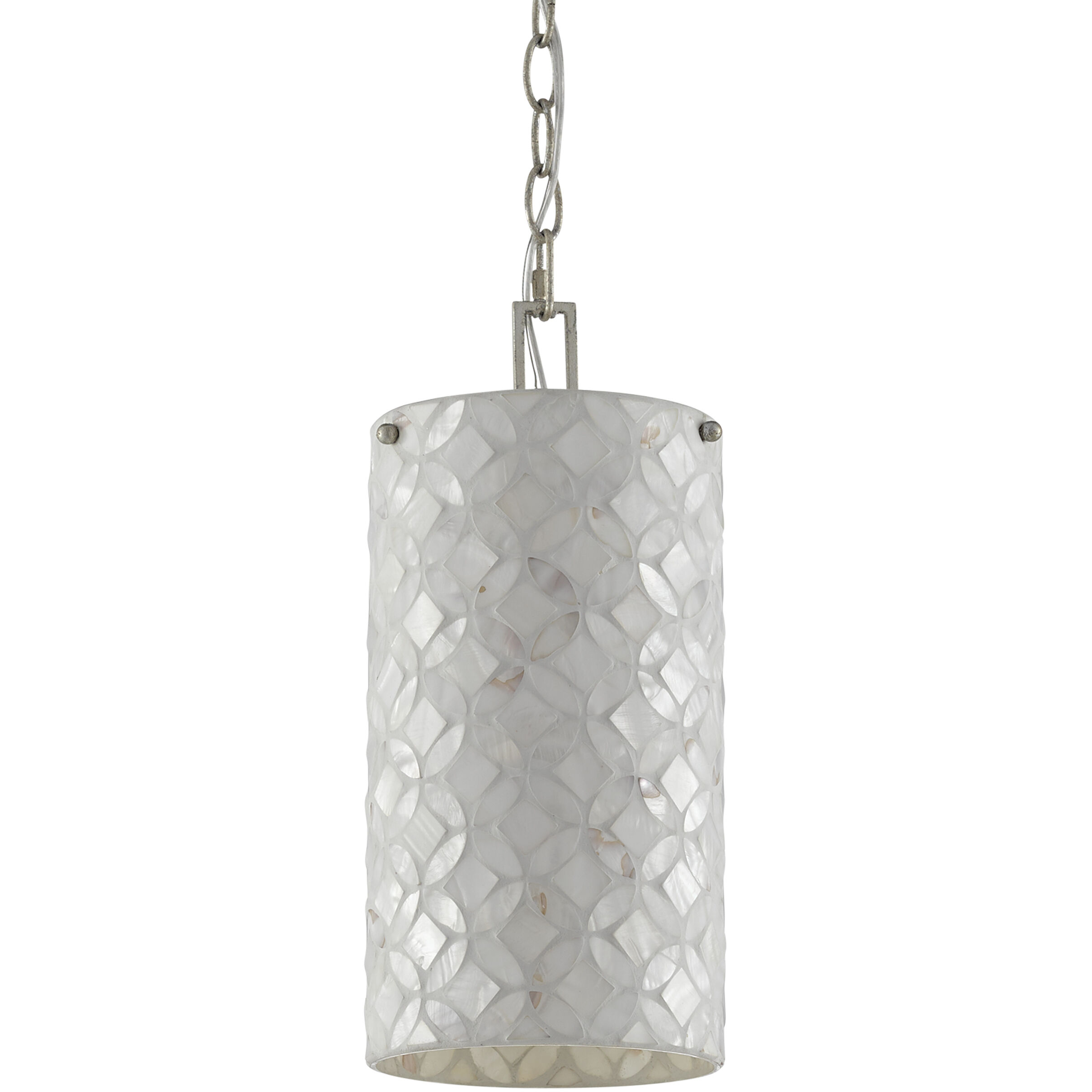 Ellison 1 Light 6.25 inch Pearl/Antique Silver Leaf Pendant Ceiling Light