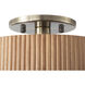 Tambo LED 7.9 inch Natural Ash and Weathered Brass Semi-Flush Mount Ceiling Light