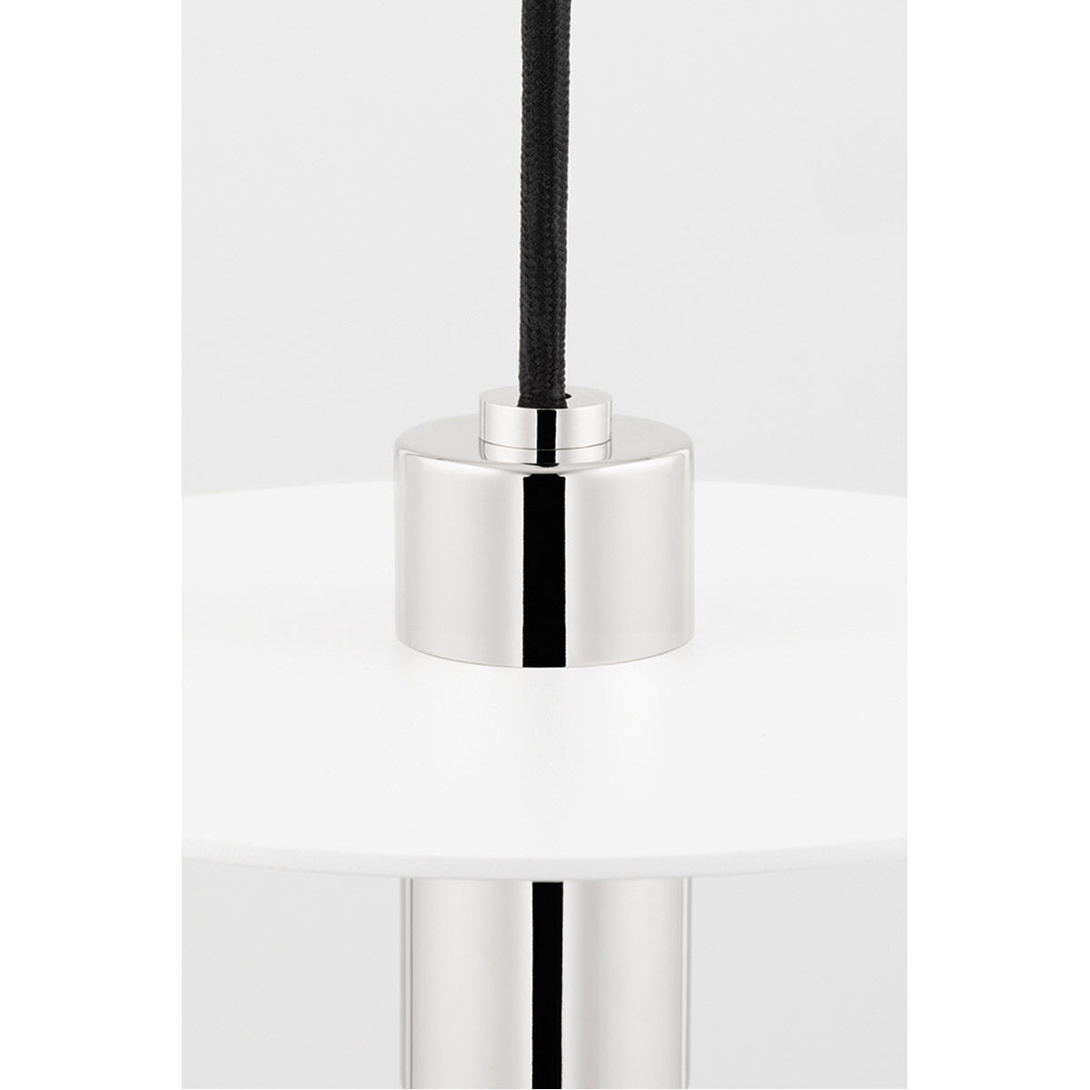 Milo 1 Light 9 inch Polished Nickel Pendant Ceiling Light in Polished Nickel and White