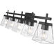 Lauren 5 Light 39 inch Matte Black Vanity Wall Light