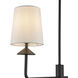 Alora Mood Bridgette 4 Light 29.5 inch Matte Black Chandelier Ceiling Light in White Linen Shade
