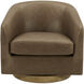 Oscy Brown Swivel Chair in Tan