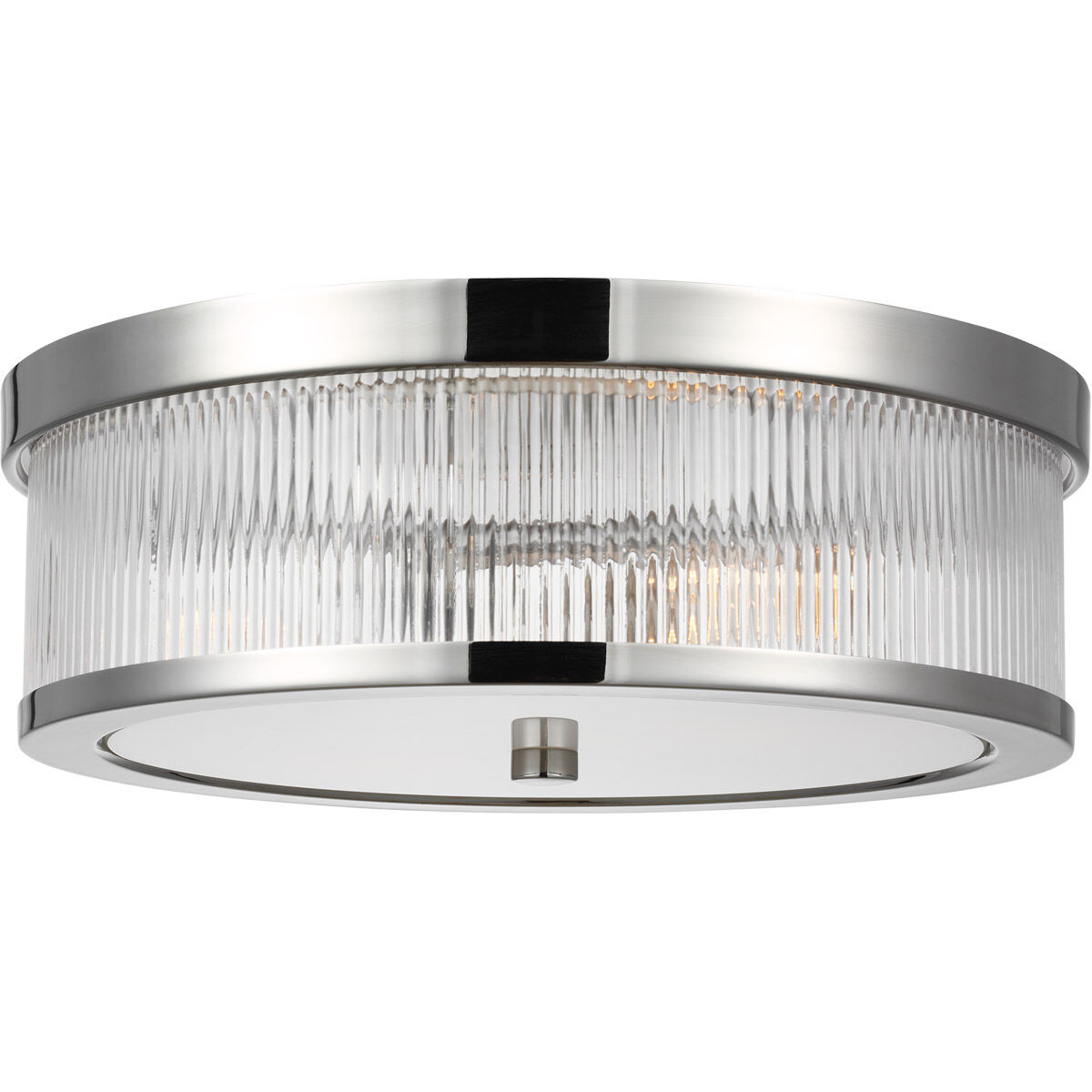 C&M by Chapman & Myers Geneva 2 Light 14 inch Polished Nickel Flush Mount Ceiling Light