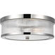 C&M by Chapman & Myers Geneva 2 Light 14 inch Polished Nickel Flush Mount Ceiling Light