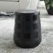Patchwork Garden 17 inch Gloss And Matte Black Glazes Garden Stool