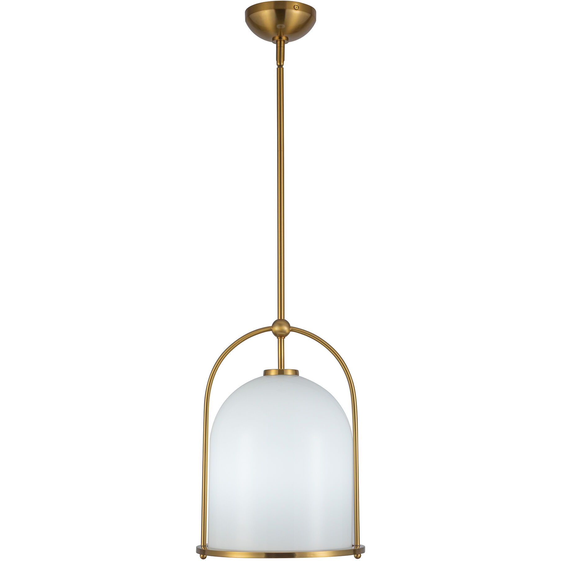 Dahlia 1 Light 11.5 inch Brushed Brass Pendant Ceiling Light