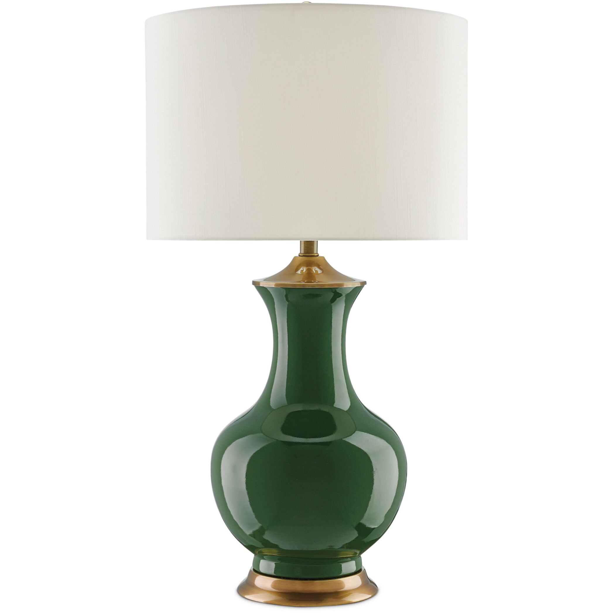 Lilou 31.5 inch 150 watt Green/Antique Brass Table Lamp Portable Light