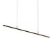 Stiletto LED 59.5 inch Satin Black Pendant Ceiling Light in Standard Suspension