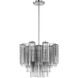 Addis 4 Light 17.75 inch Polished Chrome Mini Chandelier Ceiling Light in Smoke