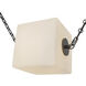 Mineral 10 inch Urban Bronze and Matte Opal Glass Chandelier Ceiling Light in Opal Glass Shade
