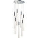 Big Fizz LED 16 inch Polished Chrome Multi-Light Pendant Ceiling Light