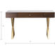 Guilford 54 X 25.5 inch Mahogany with Satin Brass Desk