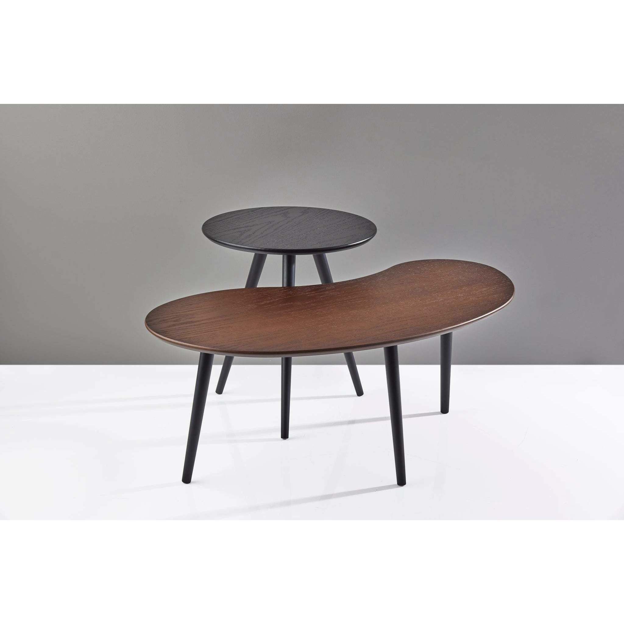 Gilmour 39 X 16 inch Black and Walnut Nesting Tables