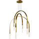 Curva LED 38 inch Brass Chandelier Ceiling Light