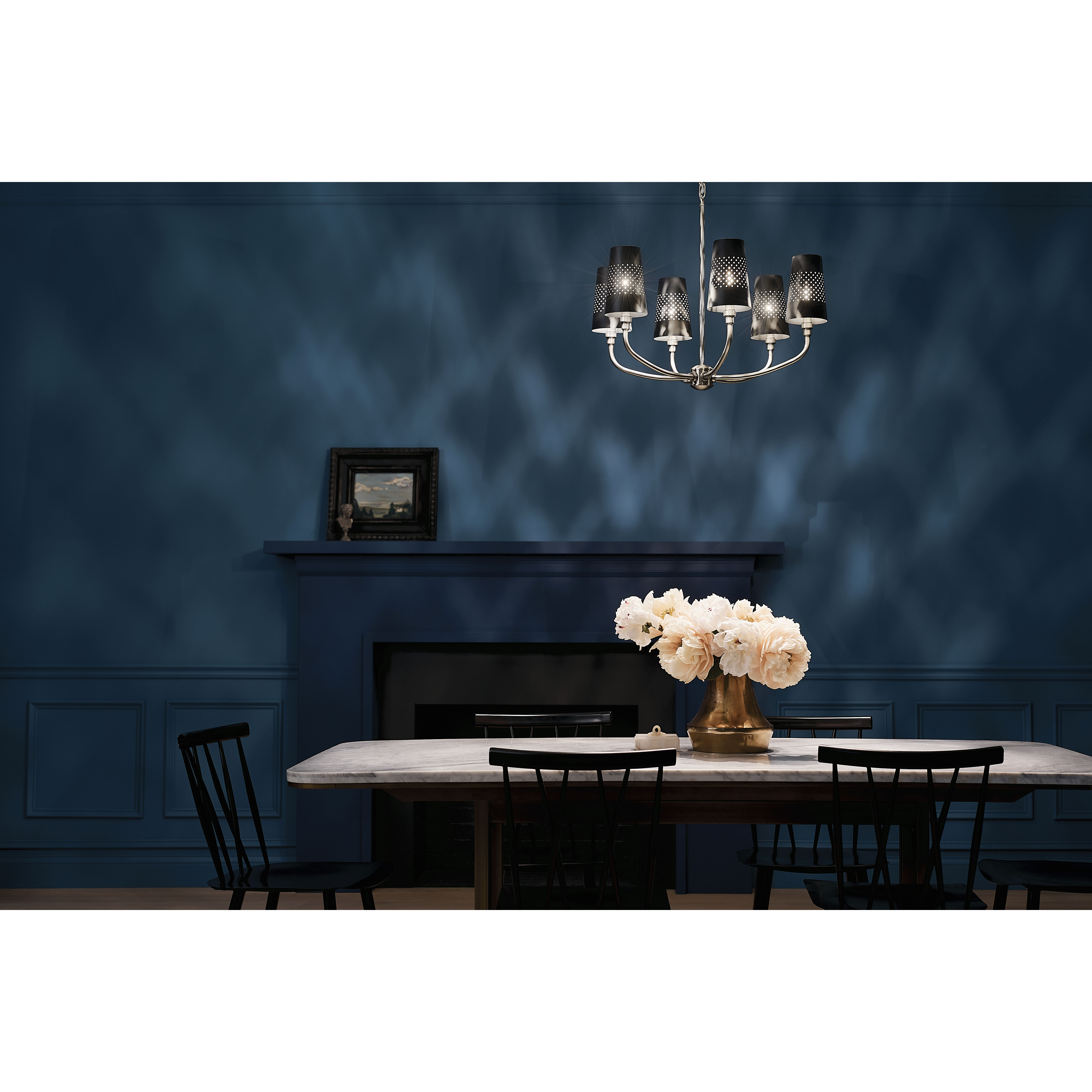 Adeena 6 Light 26.75 inch Classic Pewter Chandelier Ceiling Light