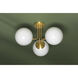Stella 3 Light 24 inch Aged Brass Semi Flush Ceiling Light 