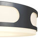 Swale LED 17.5 inch Black Outdoor Flush Mount