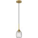 Berkshire 1 Light 5.5 inch Brushed Brass Pendant Ceiling Light