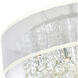 Radiant 12 Light 24 inch Chrome Drum Shade Chandelier Ceiling Light in White