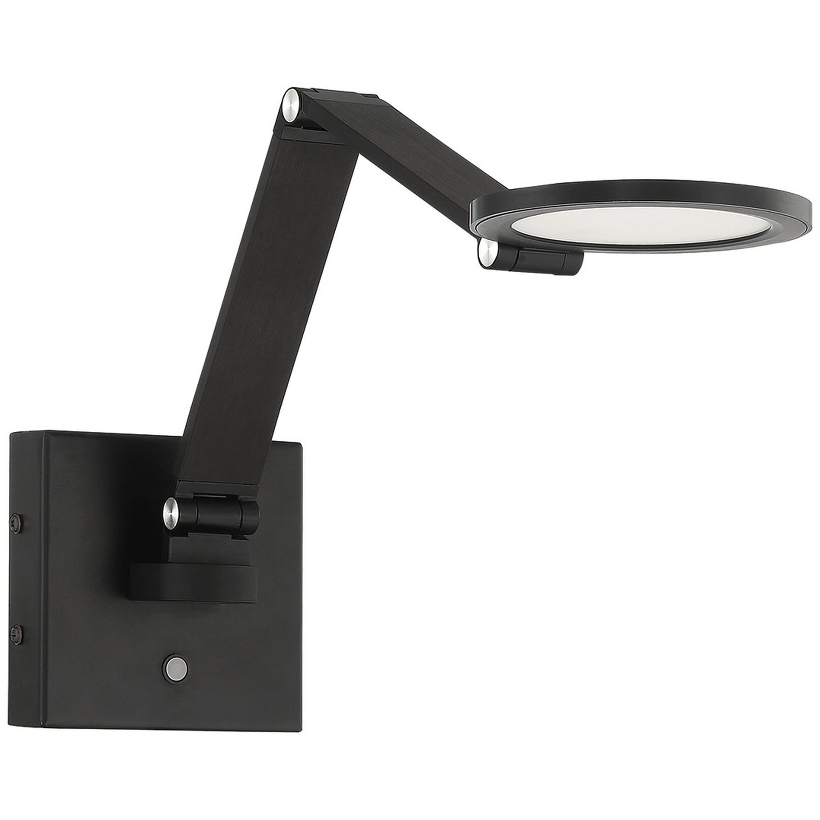 Roundo 21 inch 9 watt Black LED Swing Arm Wall Light