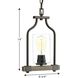 Barnes Mill 1 Light 9 inch Antique Bronze Mini-Pendant Ceiling Light