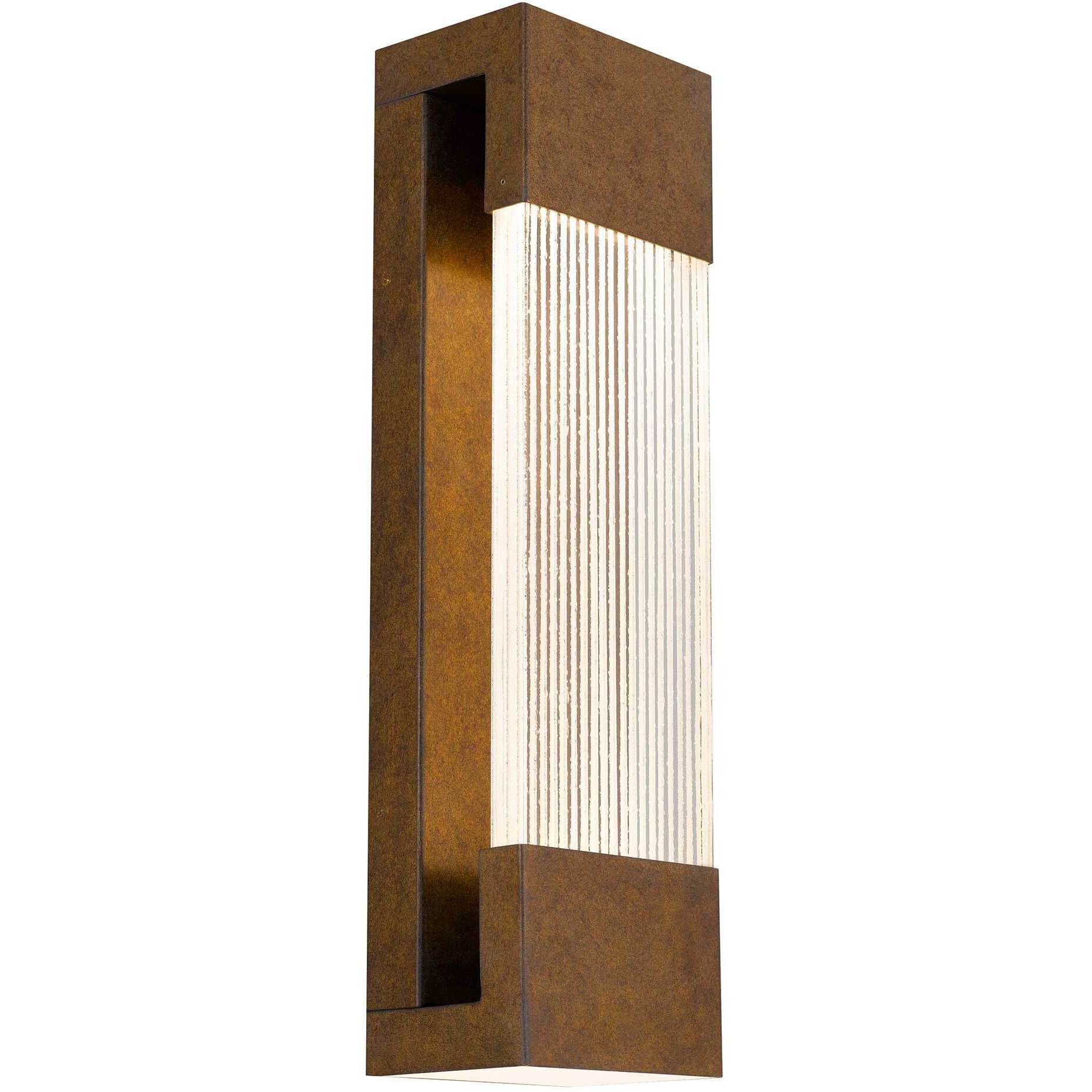 Mystic LED 20 inch Painted Patina Brass Outdoor Wall Sconce