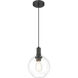 Chantelle 1 Light 8 inch Matte Black Pendant Ceiling Light