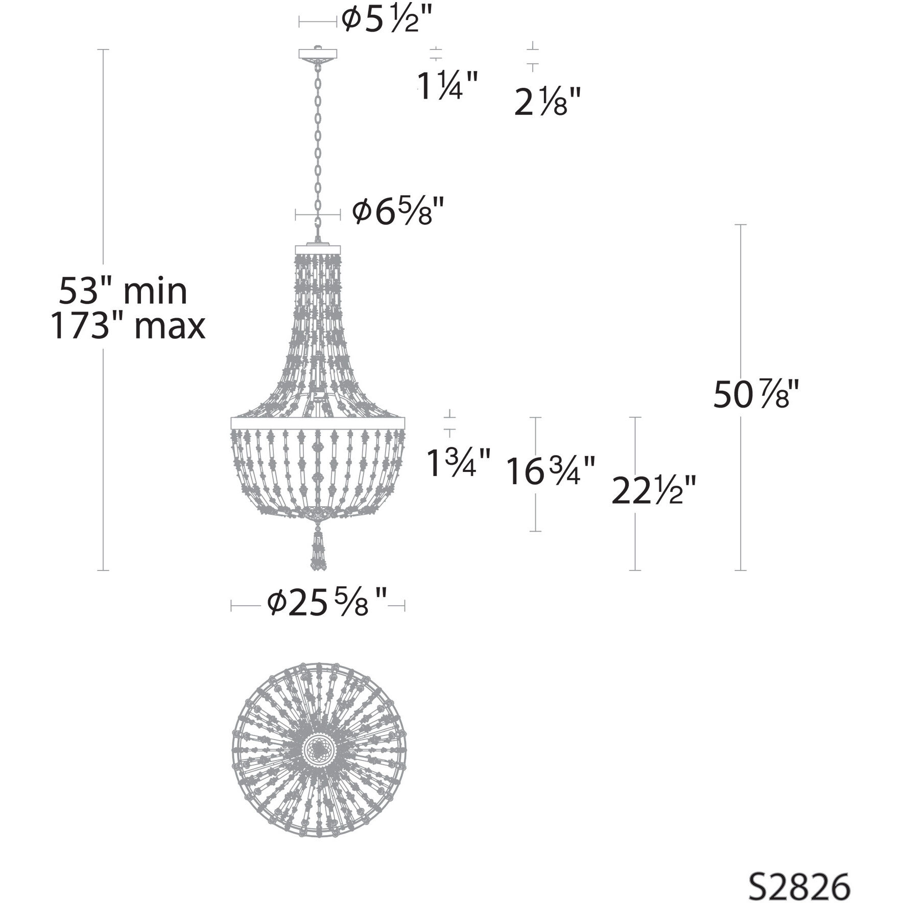 Bali LED 25.5 inch Black Pendant Ceiling Light, Schonbek Signature