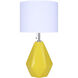 Persei 25 inch 100.00 watt Mustard Yellow and Chrome Table Lamp Portable Light