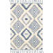 Apache 120 X 96 inch Dark Blue/Ivory Handmade Rug in 8 x 10