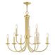 Estate 9 Light 30 inch Polished Brass Chandelier Ceiling Light