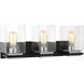 Crossroads 3 Light 23 inch Matte Black Bathroom Vanity Lights Wall Light