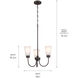 Erma 3 Light Olde Bronze Chandelier Ceiling Light, Small, 1 Tier