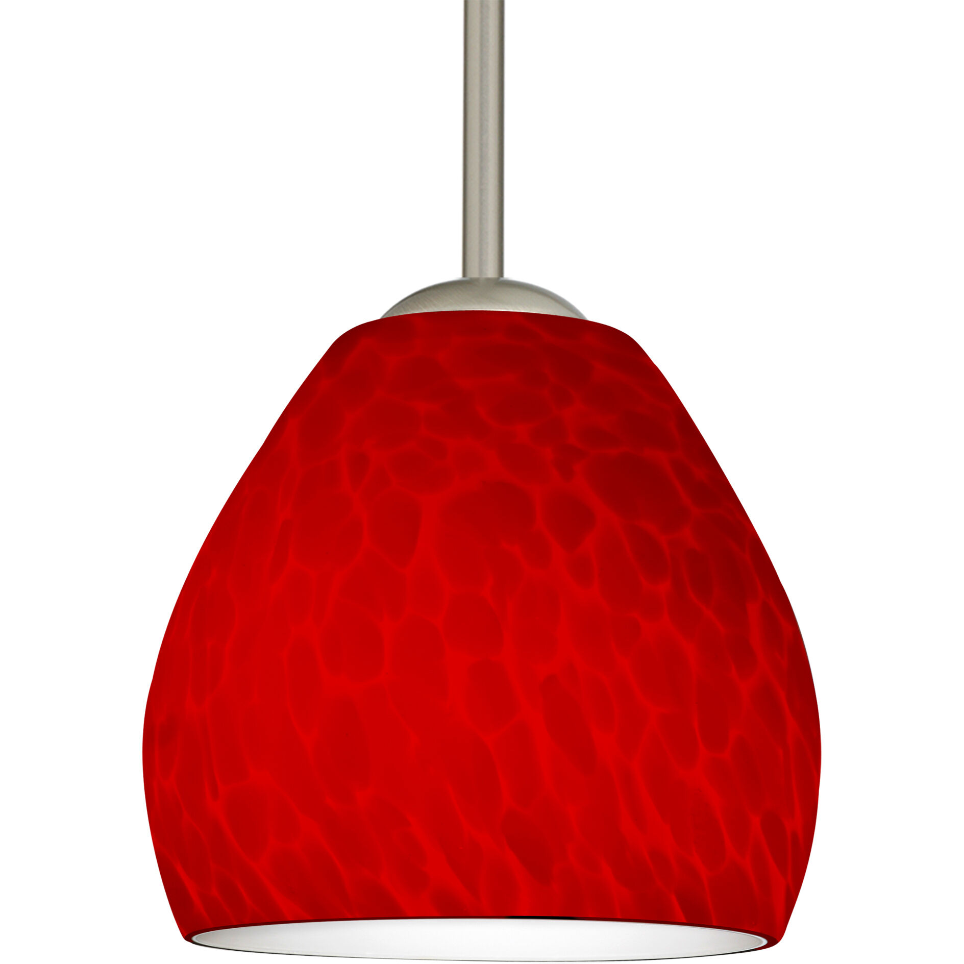 Bolla 1 Light Satin Nickel Stem Pendant Ceiling Light