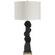 Demelo 31 inch 150 watt Walnut and Antique Brass Table Lamp Portable Light