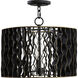 Estela 3 Light 16 inch Matte Black and French Gold Pendant Ceiling Light, Semi-Flush Convertible, Smithsonian Collaboration