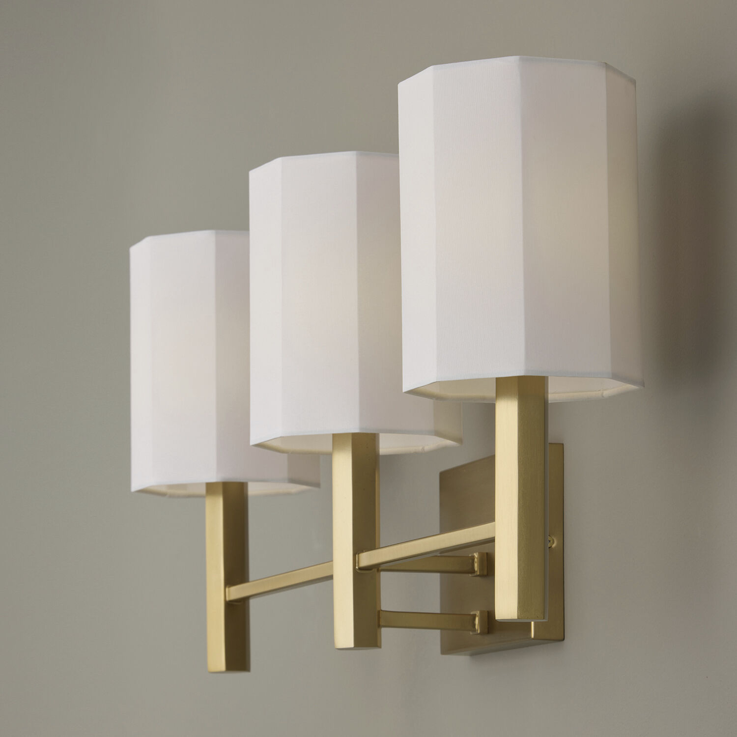 Adrian 3 Light 24.5 inch Aged Brass Vanity Light Wall Light