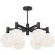Alora Mood Castilla 6 Light 29.5 inch Matte Black/Opal Matte Glass Chandelier Ceiling Light in Matte Opal Glass