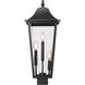 Gannon 3 Light 25.25 inch Black Outdoor Post Mounted Fixture