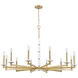 Kaden 12 Light 48 inch Modern Gold Chandelier Ceiling Light