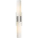 Empire 2 Light 24.75 inch Satin Nickel Bath Vanity Light Wall Light in Matte White Glass