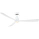 Kute 60 1 Light Matte White Fan Light