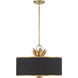 Caprio 4 Light 23.63 inch Natural Brushed Brass Pendant Ceiling Light