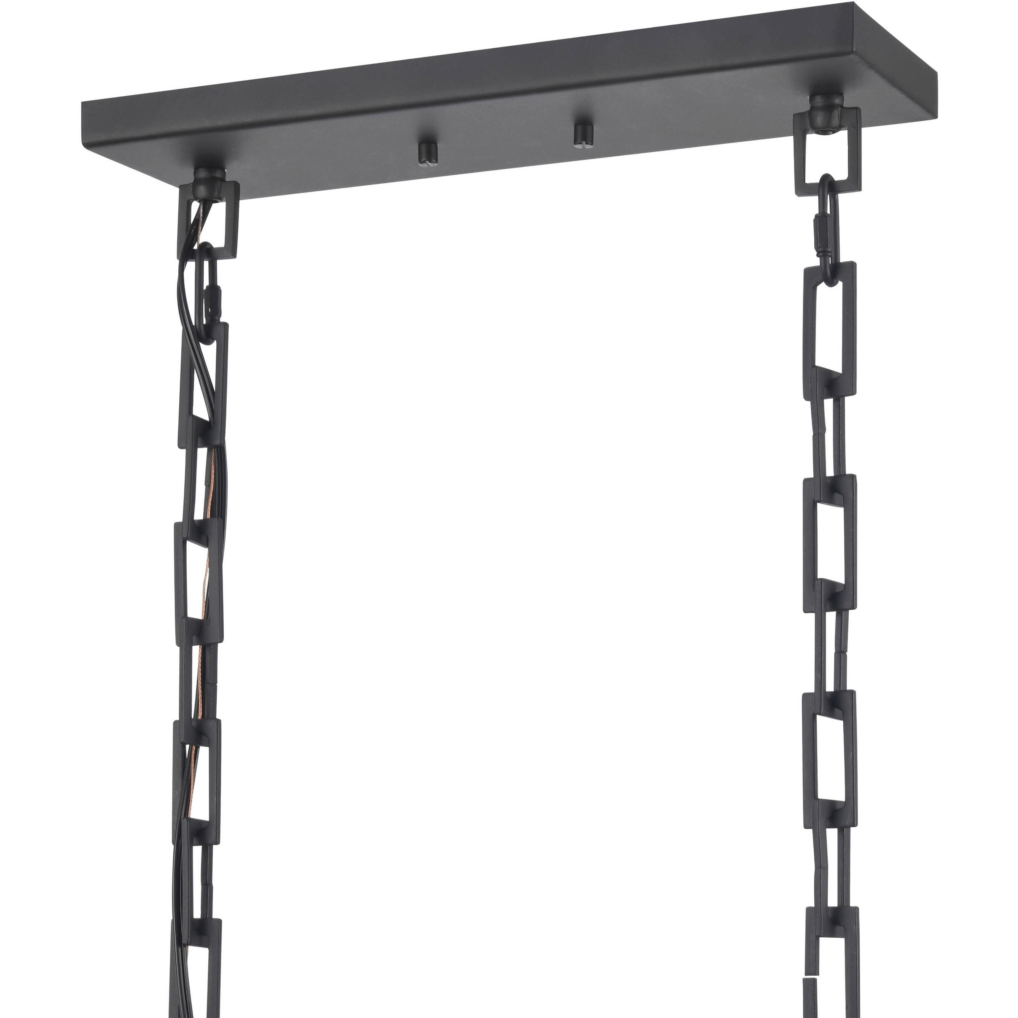 Fitzroy 6 Light 36 inch Matte Black Linear Chandelier Ceiling Light