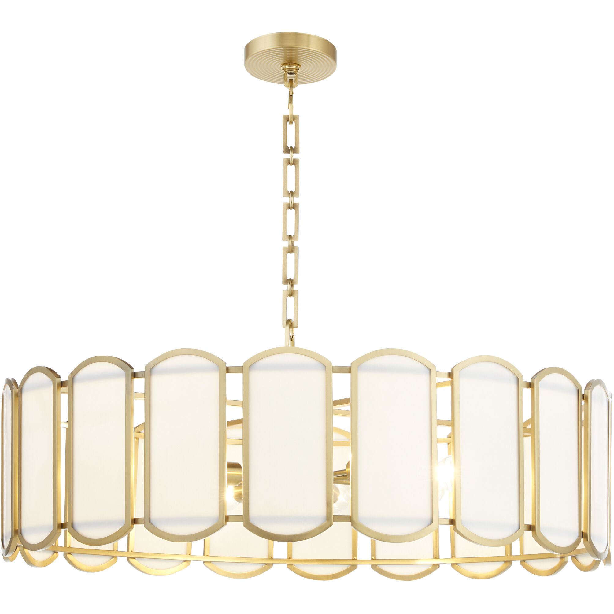 Belleview 8 Light 38 inch Aged Brass Pendant Ceiling Light