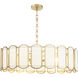 Belleview 8 Light 38 inch Aged Brass Pendant Ceiling Light